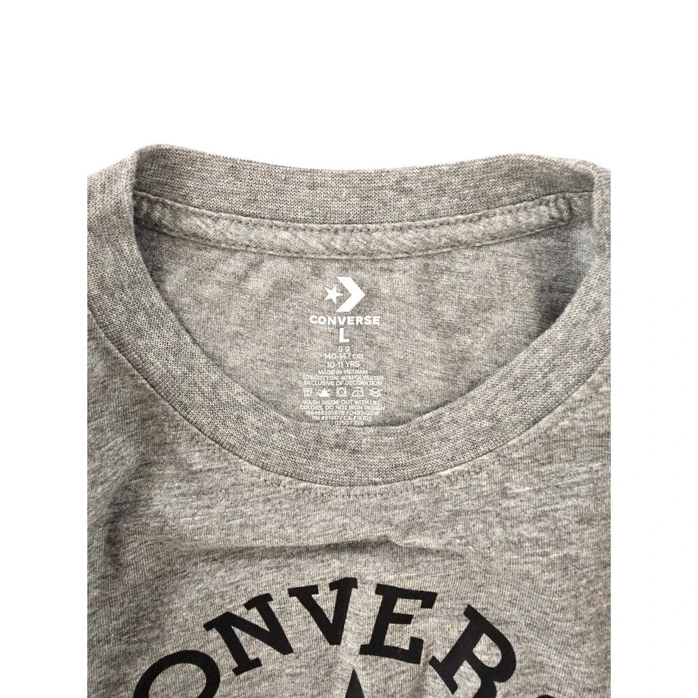 Converse All Star Chuck Taylor Boys T Shirt Gray Sz L NWT